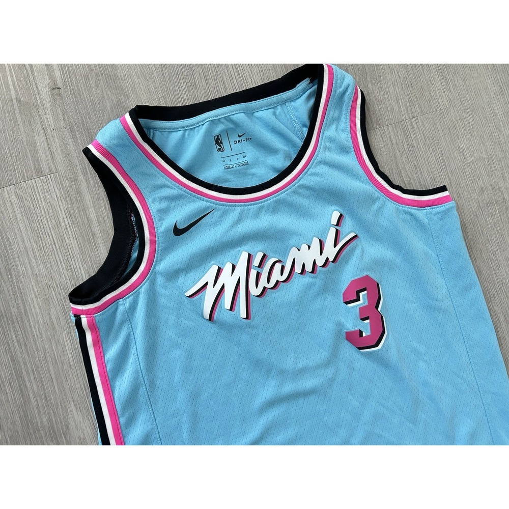 MIAMI HEAT NBA VICE CITY NIKE JERSEY SWINGMAN AV4650-425 DWYANE WADE #3 SIZE 40